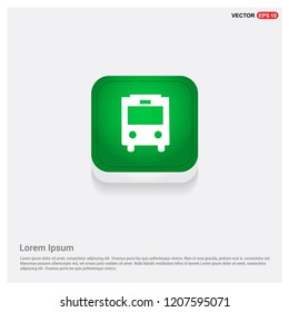 City bus iconGreen Web Button - Free vector icon