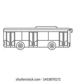 City Bus Line Art. Public Transportation Concept.