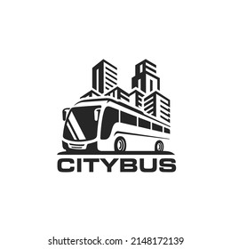 City bus logo design vector