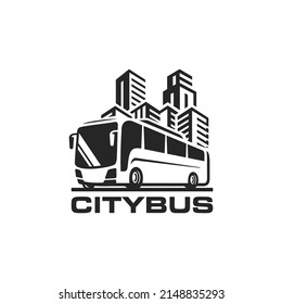 City bus logo design vector