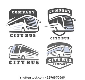 city bus logo on white background