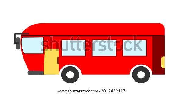 City Bus - Mockup template isolated on white\
background. Passenger Bus for  traveling. Public transport\
illustration with city\
bus.\

