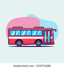 City bus public transportation, vehicle set, vector, illustration, isolated, flat design, icon