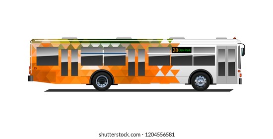 city bus public vehicle, vector