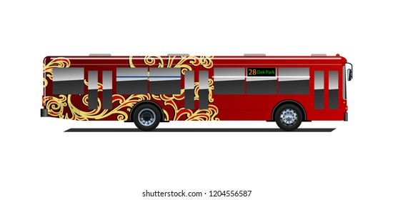 city bus public vehicle, vector