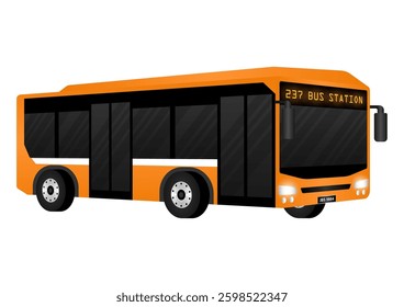 City Bus. Smart Bus. Transportation Bus. Vector Illustration.