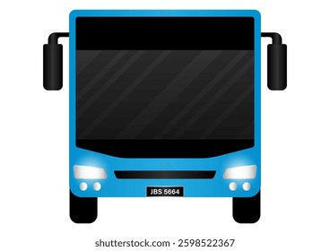 City Bus. Smart Bus. Transportation Bus. Vector Illustration.