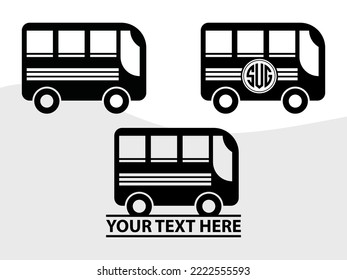 City Bus SVG Printable Vector Illustration