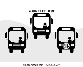 City Bus SVG Printable Vector Illustration