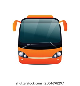 City bus template, front view, editable illustrator file