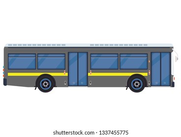 City Bus template isolated on white background. Urban transport. Vector.