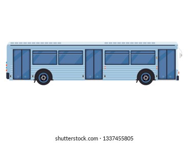 City Bus template isolated on white background. Urban transport. Vector.