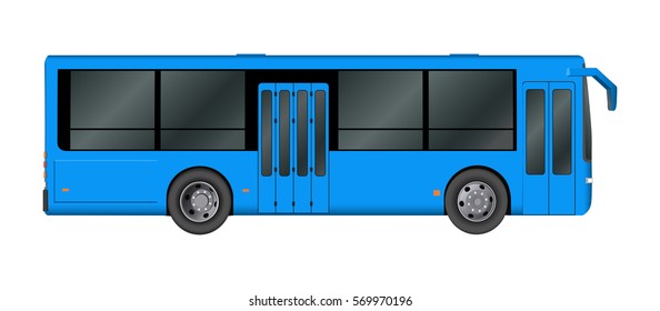 City bus template. Passenger transport. Vector illustration eps 10 isolated on white background