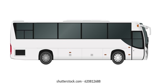 City bus template. Passenger transport. Vector illustration eps 10 isolated on white background.