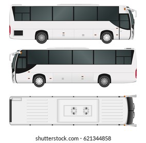 City bus template. Passenger transport. Vector illustration eps 10 isolated on white background