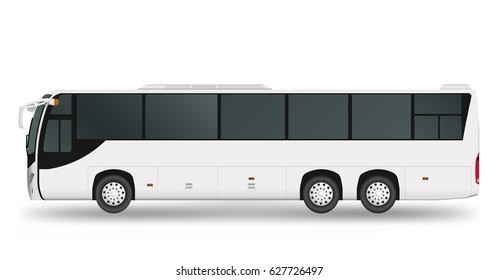 City bus template. Passenger transport. Vector illustration eps 10 isolated on white background