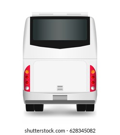 City Bus Template. Passenger Transport. Vector Illustration Eps 10 Isolated On White Background