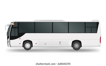 City bus template. Passenger transport. Vector illustration eps 10 isolated on white background