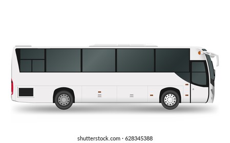 City bus template. Passenger transport. Vector illustration eps 10 isolated on white background