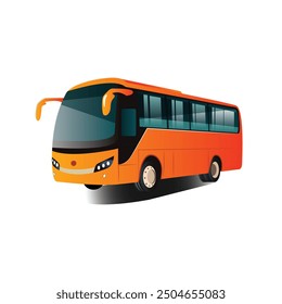 City bus template, sides view, editable illustrator file