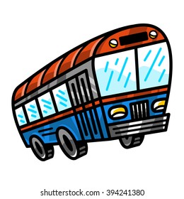 City Bus Transit Vehicle vector icon