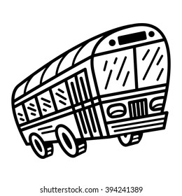 City Bus Transit Vehicle vector icon