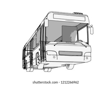 city bus vector