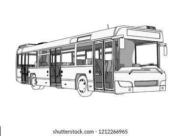 city bus vector