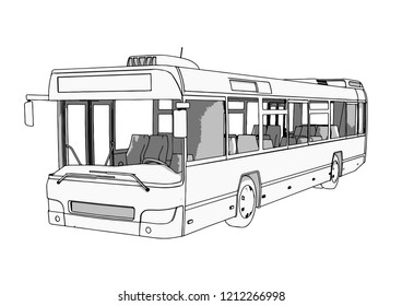 city bus vector