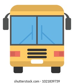 
City bus vector icon in flat design 
