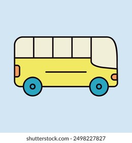 City bus vector icon. Graph symbol for travel and tourism web site and apps design, logo, app, UI