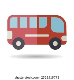 Icono aislado del Vector del autobús de la ciudad. Símbolo del gráfico para el diseño del Sitio web y de los App del viaje y del turismo, logotipo, App, UI