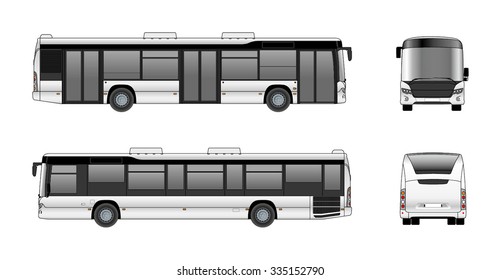 City Bus Vector Template