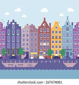 City by the river.