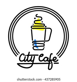 City Cafe Logo Template Design Vector