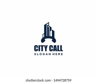 City Call Logo design template