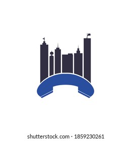City Call vector logo design template. Phone City logo designs concept	