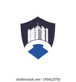 City Call vector logo design template. Phone City logo designs concept.	