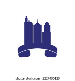 City Call vector logo design template. Phone City logo designs concept	