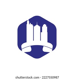 City Call vector logo design template. Phone City logo designs concept	