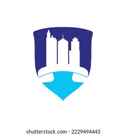 City Call vector logo design template. Phone City logo designs concept	
