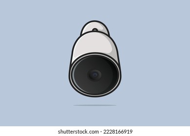 City Camera surveillance system vector illustration. Science and technology objects icon concept. Home security mount CCTV camera vector design.