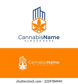 City Cannabis logo vector template. Creative Cannabis logo design concepts