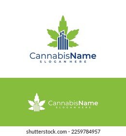 City Cannabis logo vector template. Creative Cannabis logo design concepts