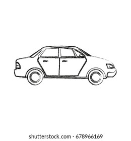 city car sedan automobile transport motor side view