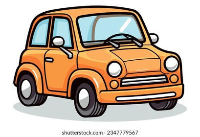 City car vector illustration concept, Cute vector smart car illustration, Car sharing logo, 
