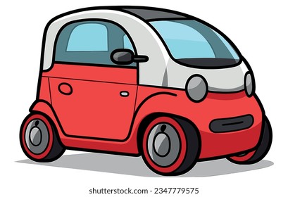 City car vector illustration concept, Cute vector smart car illustration, Car sharing logo, 
