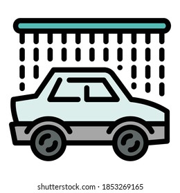City car wash icon. Outline city car wash vector icon for web design isolated on white background