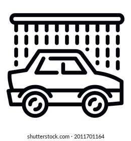 City car wash icon. Outline city car wash vector icon for web design isolated on white background