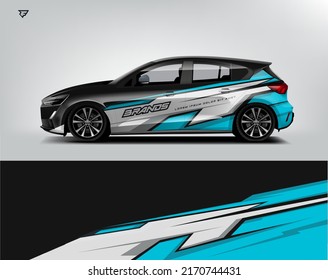 City Car Wrap Design modern eye catching ready use. place your logo. Printable eps files.